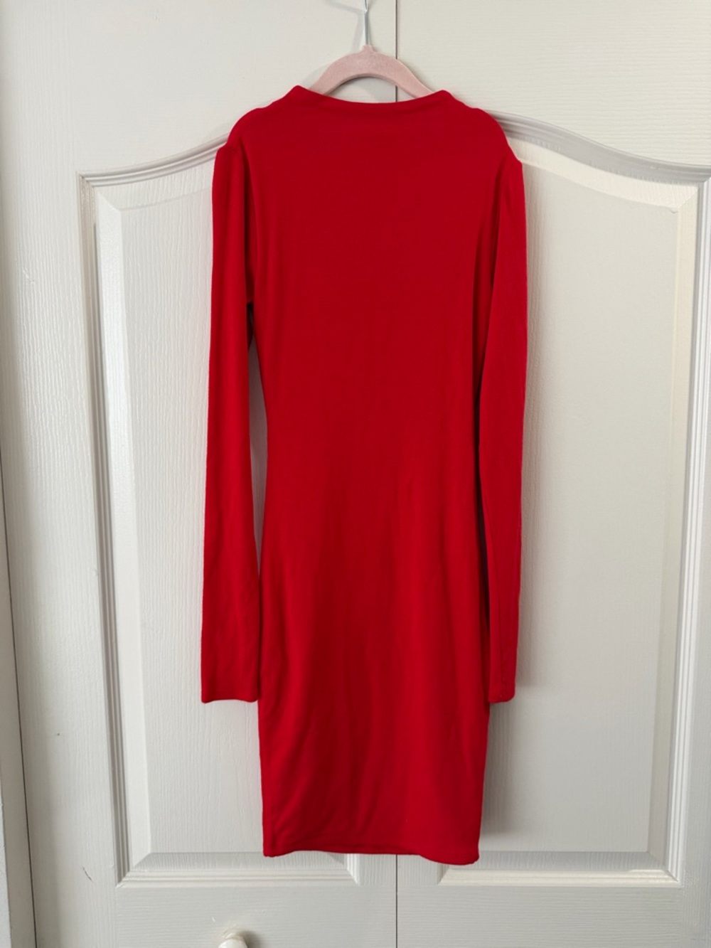 naked wardrobe Red Long-Sleeve Cutout Bodycon Dress - Picture 3 of 3
